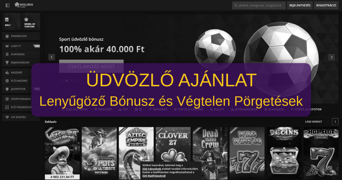 Malina Casino welcome bonus