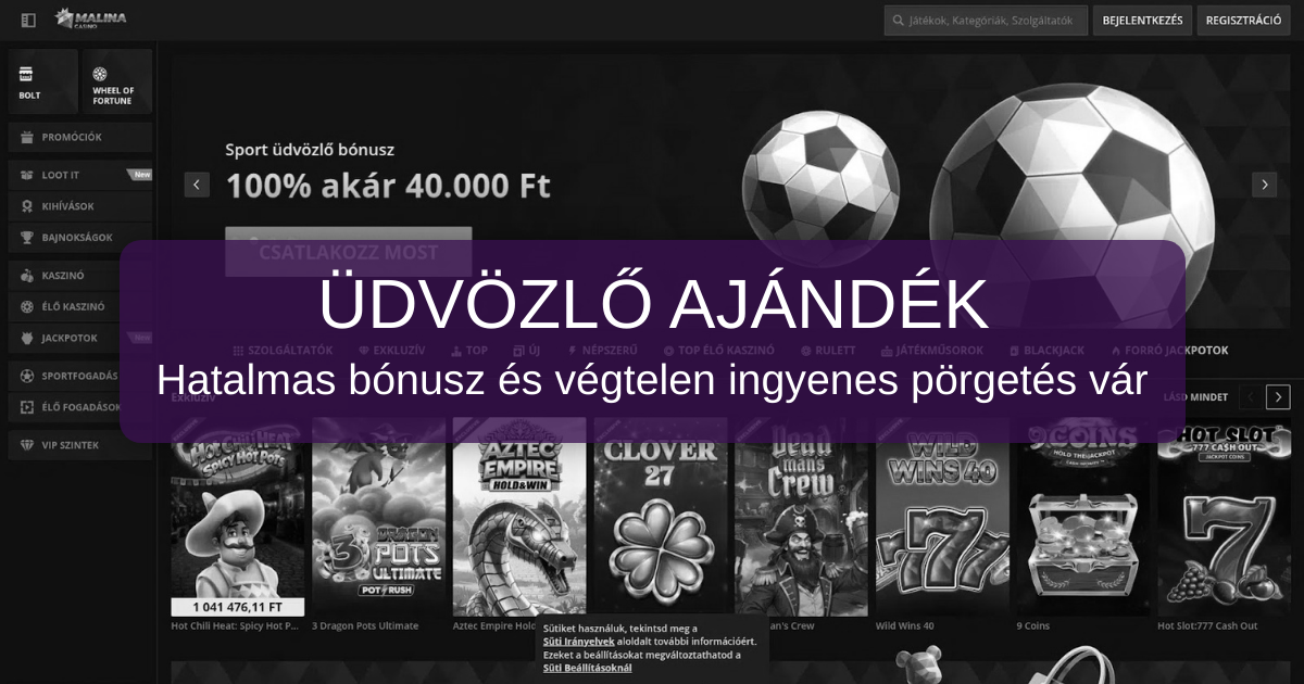 Malina Casino welcome bonus
